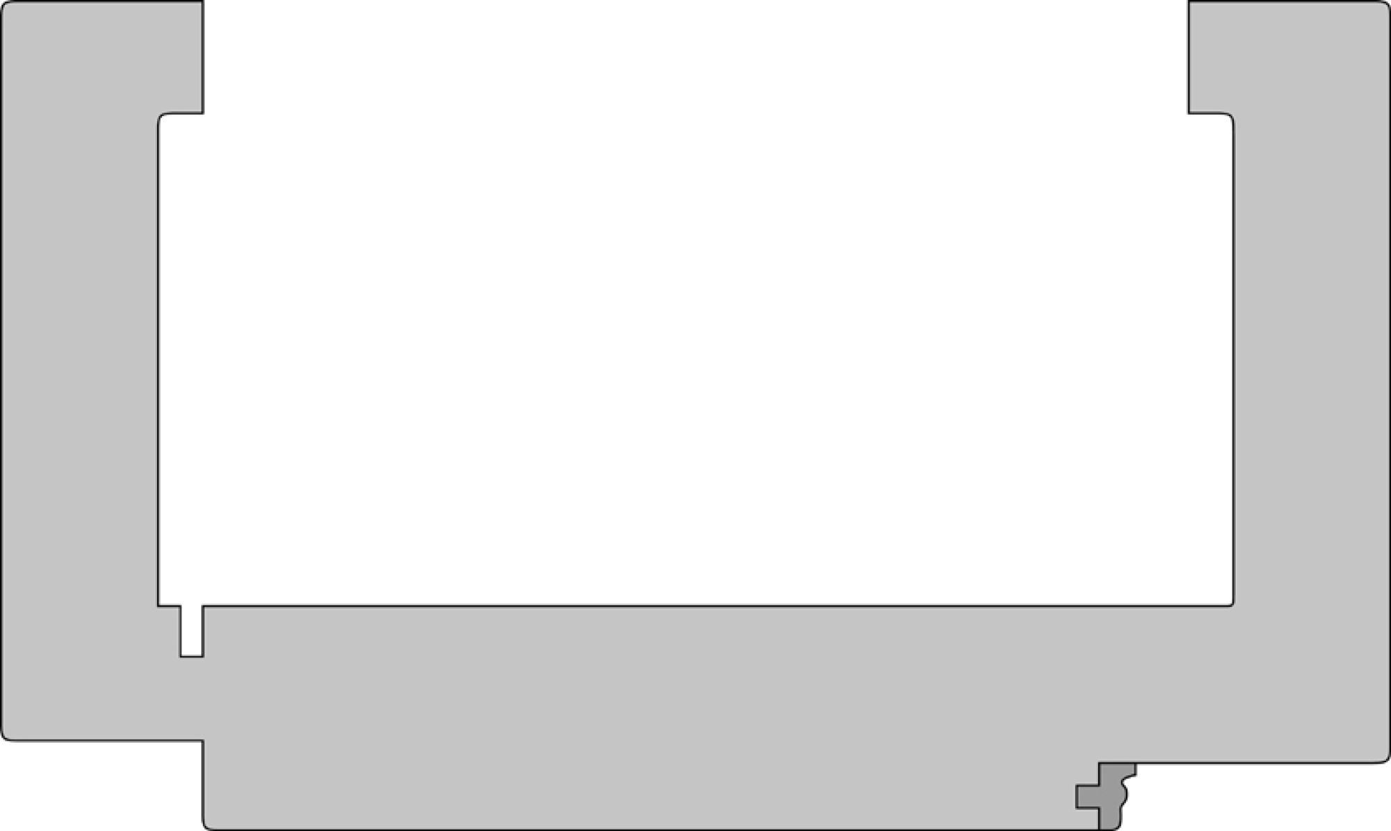 Durchgangszarge ohne Bänder - CPL Weißlack 9003 - Designkante